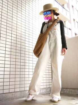 「IENA（イエナ）のアイテム（ハット）」を使った、8aaaaayanさん（レディース・157cm）の春コーディネート