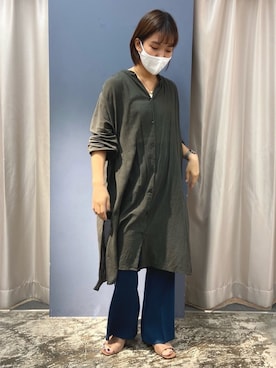 「KLON（クローン）のアイテム」を使った、YUKIさん（レディース・162cm）の夏コーディネート