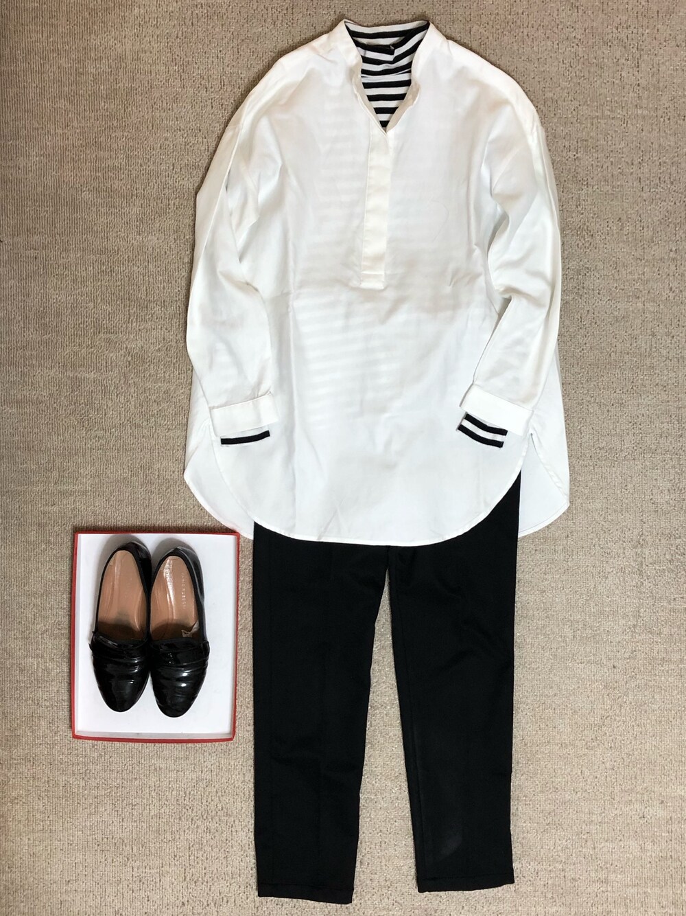 「無印良品のアイテム（Tシャツ/カットソー、その他）」を使った、kntwさん（レディース・155cm）の冬コーディネートの1枚目の写真
