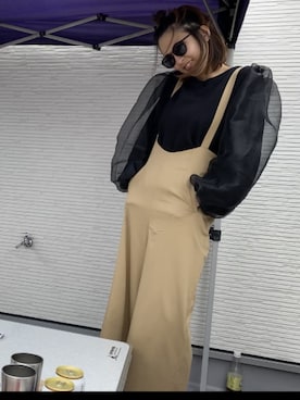 「Simplicite（サンプリシテ）のアイテム（オールインワン・サロペット）」を使った、K★★さん（レディース・165cm）の春コーディネート