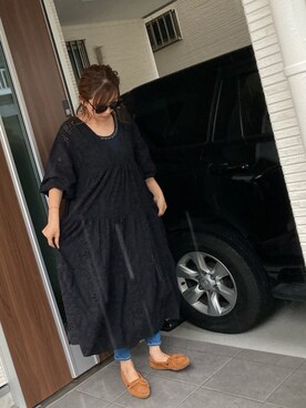 「OZOC（オゾック）のアイテム（デニムパンツ）」を使った、K★★さん（レディース・165cm）の夏コーディネート