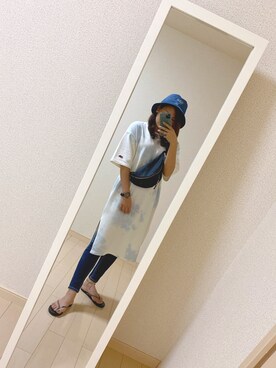 「niko and...（ニコアンド）のオリジナルボディバッグ（ボディバッグ/ウエストポーチ）」を使った、ねむるくん☺︎さん（レディース・153cm）の夏コーディネート