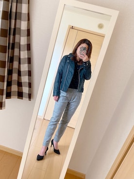 「EGOIST（エゴイスト）のアイテム（パンツ）」を使った、ねむるくん☺︎さん（レディース・153cm）の春コーディネート