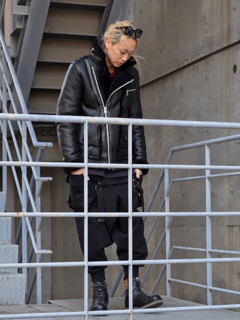 glamb シャトー ムートン ライダース ＸＬ　スニーカーセット glamb ムートンライダース