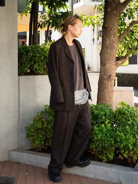「glamb（グラム）のアイテム（その他シューズ）」を使った、maruさん（メンズ・186cm）の春コーディネート