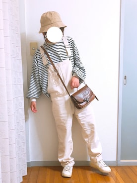 「FILA」｜「アイテム（オールインワン・サロペット）」を使った、ｾﾝﾁｬさん（レディース・148cm）の夏コーディネート