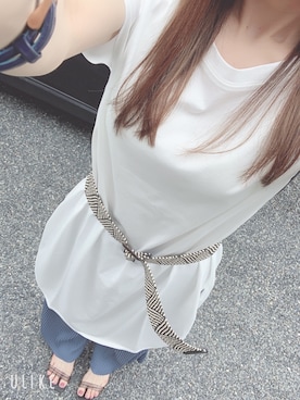 「涼しげ」｜「アイテム（腕時計）」を使った、抹茶さん（レディース・152cm）の夏コーディネート