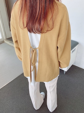 「LOWRYS FARM（ローリーズファーム）のセンタープレスカラーフレアパンツ　870189（その他パンツ）」を使った、抹茶さん（レディース・152cm）の秋コーディネート