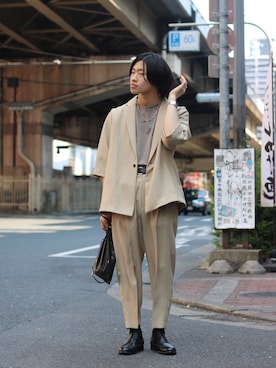 「ithelicy（イザリシー）のアイテム」を使った、タケダさん（メンズ・170cm）の春コーディネート