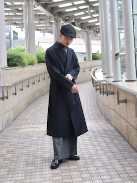 「CPH（シーピーエイチ）のアイテム（ハンチング/ベレー帽）」を使った、タケダさん（メンズ・170cm）の秋コーディネート