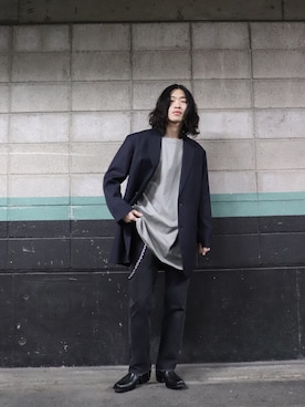 「CHAMULA（チャムラ）のアイテム」を使った、タケダさん（メンズ・170cm）の冬コーディネート