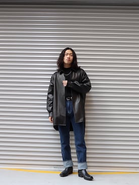 「CHAMULA（チャムラ）のアイテム」を使った、タケダさん（メンズ・170cm）の冬コーディネート
