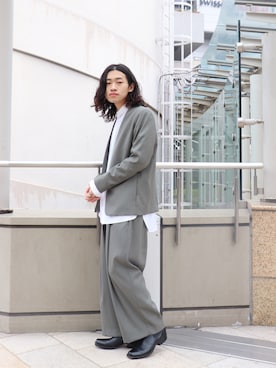 「CHAMULA（チャムラ）のアイテム」を使った、タケダさん（メンズ・170cm）の冬コーディネート