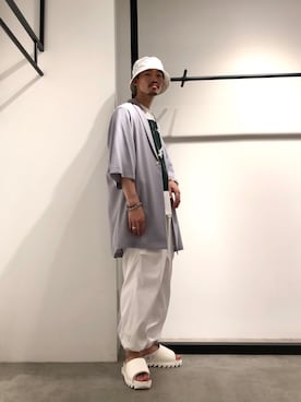 「ラッドミュージシャン」｜「アイテム（ジャケット/アウター）」を使った、タケダさん（メンズ・170cm）の夏コーディネート