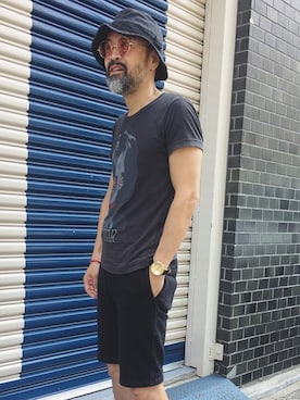 「SiNCERE（シンシア）のアイテム」を使った、熱燗さん（メンズ・165cm）の夏コーディネート