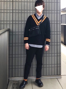 「Dr. Martens（ドクターマーチン）のDr.Martens VINTAGE1461（ブーツ）」を使った、いつきさん（メンズ・166cm）の春コーディネート