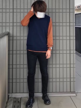 「Dr. Martens（ドクターマーチン）のDr.Martens VINTAGE1461（ブーツ）」を使った、いつきさん（メンズ・166cm）の春コーディネート