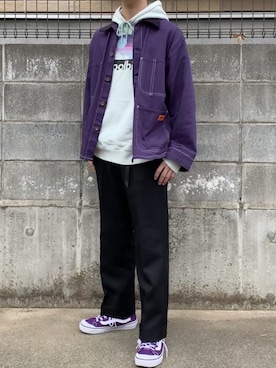 いつきさんの「VANS ヴァンズ OLD SKOOL LITE オールドスクールライト V36LITE 18FA PURPLE」を使ったコーディネート