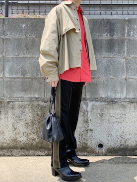 「DHOLIC（ディーホリック）のアイテム（バッグ）」を使った、いつきさん（メンズ・167cm）の春コーディネート