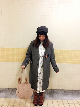 「Ne-net（ネネット）のアイテム（財布/小物）」を使った、coka@cokaさん（レディース・156cm）の冬コーディネート