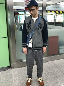 「BBCのアイテム」を使った、coka@cokaさん（メンズ・173cm）の春コーディネート