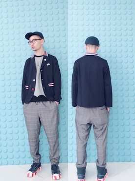 「VISVIM（ビズビム）のアイテム（キャップ）」を使った、coka@cokaさん（メンズ・175cm）の冬コーディネート