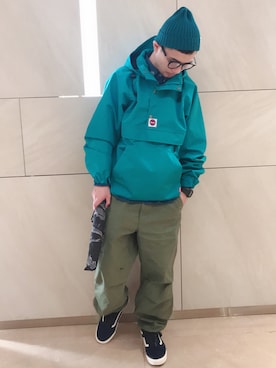 「fuct(ファクト)のアイテム(カーディガン/ボレロ)」を使った、coka@cokaさん(メンズ・173cm)の冬コーディネート