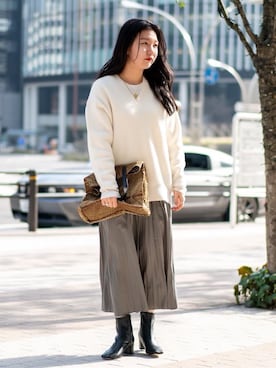 Miho Fujii さん(レディース・162cm)の冬コーディネート