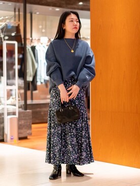 Miho Fujii     さん（レディース・162cm）の冬コーディネート