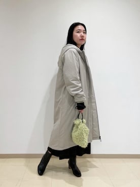 「RECOMMEND  ITEM STYLING」｜「アイテム（ダウンジャケット/コート）」を使った、Miho Fujii     さん（レディース・162cm）の秋コーディネート
