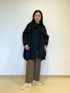 「RECOMMEND  ITEM STYLING」｜「アイテム（ポンチョ）」を使った、Miho Fujii     さん（レディース・162cm）の秋コーディネート