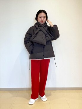 「RECOMMEND  ITEM STYLING」｜「アイテム（ダウンジャケット/コート）」を使った、Miho Fujii     さん（レディース・162cm）の冬コーディネート