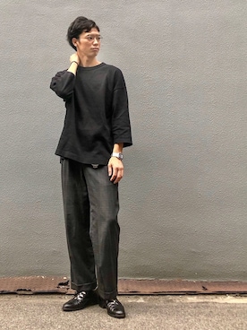 「チェック柄に恋してる」｜「アイテム（財布/小物）」を使った、ビーンズ　おいちょさん（メンズ・178cm）の秋コーディネート