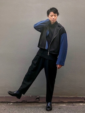 「YON（ヨン）のアイテム（ジャケット/アウター）」を使った、ビーンズ　おいちょさん（メンズ・178cm）の秋コーディネート