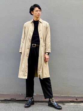 「アイテム（ソックス/靴下、グリーン系）」を使った、ビーンズ　おいちょさん（メンズ・178cm）の秋コーディネート