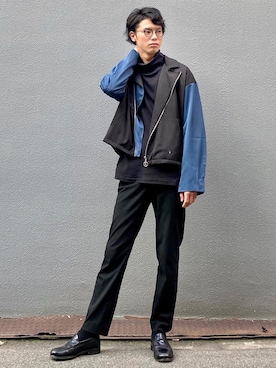 「YON（ヨン）のアイテム」を使った、ビーンズ　おいちょさん（メンズ・178cm）の冬コーディネート