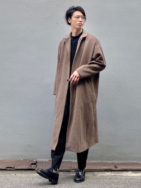 「アイテム（ソックス/靴下、グリーン系）」を使った、ビーンズ　おいちょさん（メンズ・178cm）の冬コーディネート