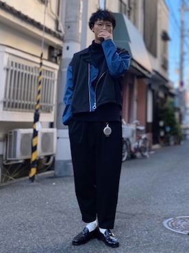 「YON（ヨン）のアイテム」を使った、ビーンズ　おいちょさん（メンズ・180cm）の冬コーディネート