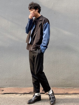 「YON（ヨン）のアイテム」を使った、ビーンズ　おいちょさん（メンズ・180cm）の春コーディネート