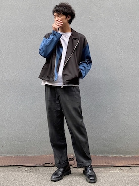 「YON（ヨン）のアイテム」を使った、ビーンズ　おいちょさん（メンズ・180cm）の春コーディネート