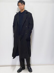 tricot COMME des GARCONSのチェスターコートを使った人気ファッション