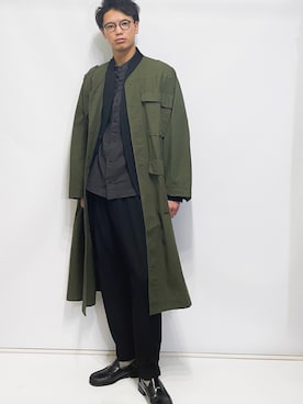 「オーバーコート」｜「アイテム（モッズコート）」を使った、ビーンズ　おいちょさん（メンズ・180cm）の冬コーディネート
