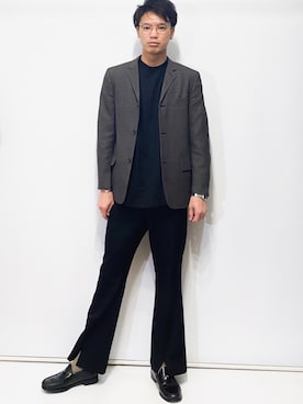「靴下チラ見せ」｜「アイテム（ジャケット/アウター）」を使った、ビーンズ　おいちょさん（メンズ・180cm）の春コーディネート