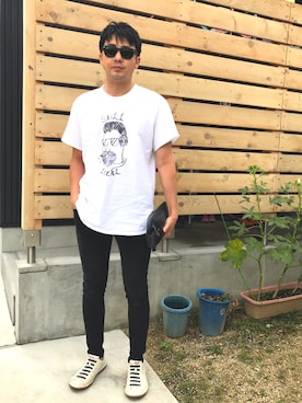 「surt（サート）のアイテム（トップス）」を使った、汗疹さん（メンズ・177cm）の夏コーディネート