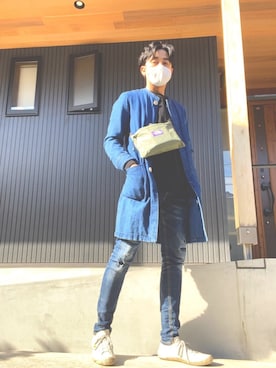 「ZARA（ザラ）のアイテム（ノーカラージャケット）」を使った、汗疹さん（メンズ・177cm）の秋コーディネート