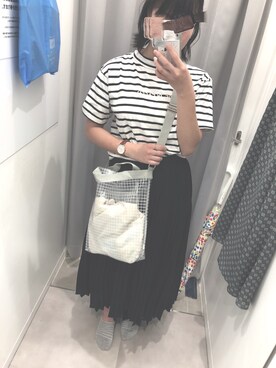 「Daniel Wellington（ダニエルウェリントン）の【Daniel Wellington】レザーバンド３６ＭＭ（アナログ腕時計）」を使った、ﾅ ﾅ ｺ 👼さん（レディース・160cm）の夏コーディネート