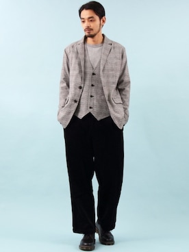 「Beautiful Harmony（ビューティフルハーモニー）のアイテム（テーラードジャケット）」を使った、Beautiful Harmonyさん（メンズ・179cm）の秋コーディネート