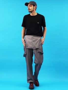 「LACOSTE」｜「アイテム（ブーツ）」を使った、Beautiful Harmonyさん（メンズ・179cm）の春コーディネート