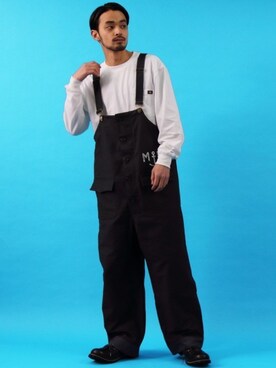 「Beautiful Harmony（ビューティフルハーモニー）のアイテム（オールインワン・サロペット）」を使った、Beautiful Harmonyさん（メンズ・179cm）の春コーディネート