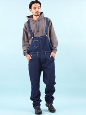 「Beautiful Harmony（ビューティフルハーモニー）のアイテム（オールインワン・サロペット）」を使った、Beautiful Harmonyさん（メンズ・179cm）の春コーディネート